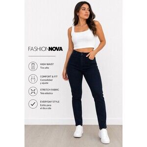 Fashion Nova Black Denim Jeans Size 11  **GOOD CONDITION**